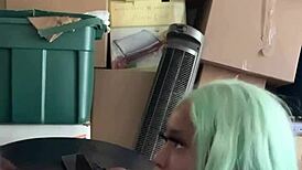 Neighbor Helps Move, Pays With Deepthroat Facial