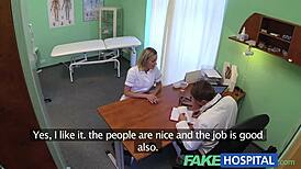 Fakehospital Naughty Blonde Nurse Seduces Doctor for Full Action