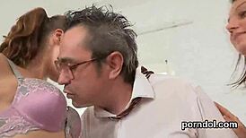 Ideal Young 18+ Girl Seduced and Drilled Hard by Elderly Man.