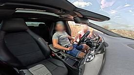 A Stranger Girl Catches Me Jerking Off In The Car And Helps Me Finish Cumming By Giving Me A Blowjob