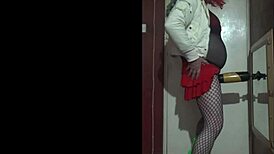 Gay masturbation with a futuristic device