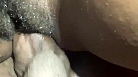 Ebony couple gets wild with homemade breeding action, so hot!