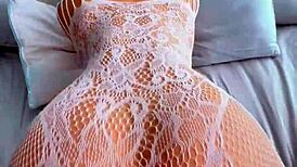 Damn! Beautiful Latina Shaking Her Big Ass Hard on All Fours!