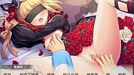 Anime Girl Fingers Small Tits to Orgasm