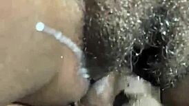 Ebony couple gets wild with homemade breeding action, so hot!