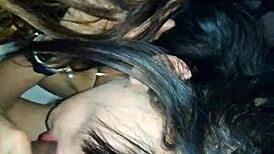 Neyla Kimy deepthroats blowjob in homemade video