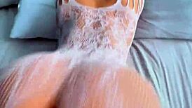 Damn! Beautiful Latina Shaking Her Big Ass Hard on All Fours!