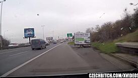 This redhead Czech goddess was secretly banging hard for cash in a hidden spot.