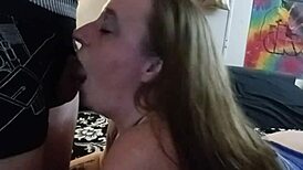 beautiful babe with big tits gets her mouth fucked by monster cock