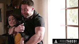 pure taboo rebellious teen 18+ kylie rocket enjoys hardcore discipline from older social worker, cum in mouth swallow