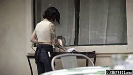 Tricked Waitress Assfucked