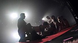 Watch porn stars in wild orgy at the club!