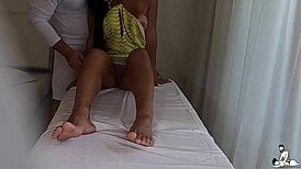 Caught Married Latina Getting Intense Tantric Massage Cock.