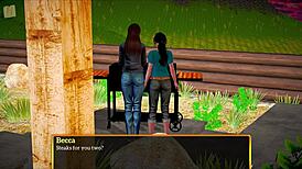 My New Family 469: Big Ass Brunette Milf in Shaved Pussy Game 😏