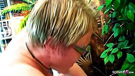 ugly fat teen with huge natural tits gets picked up for rough casting fuck