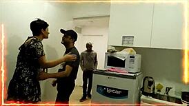 Hot Venezuelan Friend Visits with Brazilian and Another for Wild Group Action.