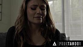 Adria Rae, the babysitter, is seduced by a taboo DILF, Charles Dera.