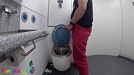 why do i jerk off my hot cock in a moving train toilet?