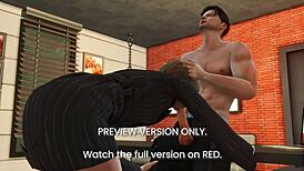 Mr. Perfectly Fine's Rough Office Encounter in 3D Hentai Preview: Contrast of Professional and Wild Passion