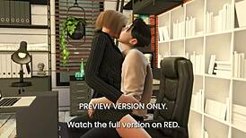 Mr. Perfectly Fine's Rough Office Encounter in 3D Hentai Preview: Contrast of Professional and Wild Passion
