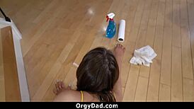 Step bro screws kharlie stone's shaved pussy