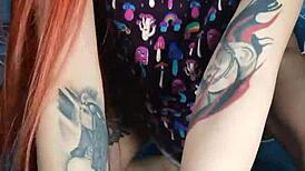 Nastya Fox fucking herself with unicorn dildo intensely