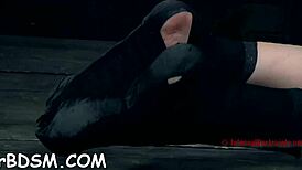 Gagged gal punished for being a total bitch. What did she do to deserve this nasty garage treatment?!