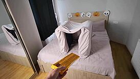 Halloween gift turns wild for stepmommy with big cock