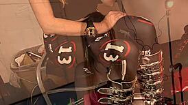 Blonde Shaved Pussy Deepthroats Monster Cock