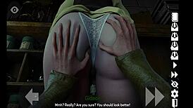 perverted waitress serves up big ass and tits in anime hentai