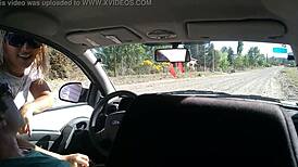 Blonde Stranger Masturbates Me in Car on Street