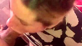 Blonde Amateur Delivers Intense Homemade Deepthroat Action