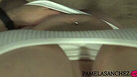 Pretty spanish fitness babe fucks juicy ass pussy in kitchen