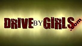 Young Blonde Teen Girl Giving Blowjobs Through Car Window To Strangers