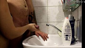 Anime girl helps with morning boner