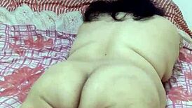 BBW solo masturbates intensely with fingering