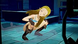 Blonde girl zelda makes him cum hard