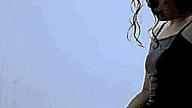 My stepsister caught me smelling her underwear, but it excites her and makes her horny