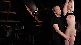 my submissive blonde bitch whipped and fucked for bondage defiance