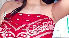 A beautiful latina shows off her sensual feet in fetish video