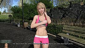 Katia John can't help staring at those big boobs during training!