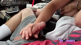 couple sharing intimate car moments