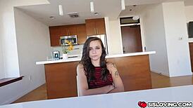 is that kharlie stones getting her shaved pussy screwed by step bro?