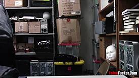 Interracial Felon Sucks Cock Bareback in Public Exploitation Scene