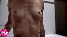 Girl Plays With Her Titties In Closeup Horny Action