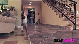 Hey, wanna see this inked milf take BBC?