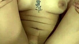 Finishing hardcore missionary with a creampie in my shaved pretty pussy