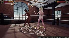 Dela vs Bree in Naked Fighter 3D Face Sitting