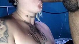 FROM MOUTH TO ASS, LATINA BLONDE LOVER BENDS OVER FOR DOGGYSTYLE BLOWJOB AND COCK