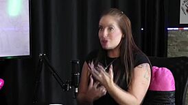 Francis Simas in sheer red lingerie poses for content